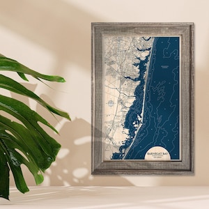 Barnegat Bay Map, New Jersey Gift, Custom Wood Map, Wood Sign, Beach Sign, Beach Gift, Beach House Decor, Custom Beach Sign, Beach Decor