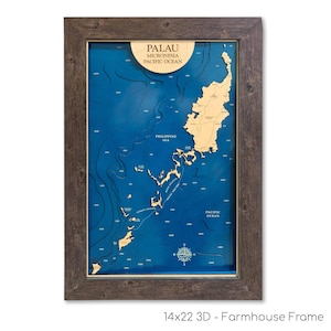 Palau, Palau Map, Custom Island Map, Asia Map, Wood Map, Wedding Gift, Beach Sign, Custom Beach Sign, Beach Decor, Contour Map