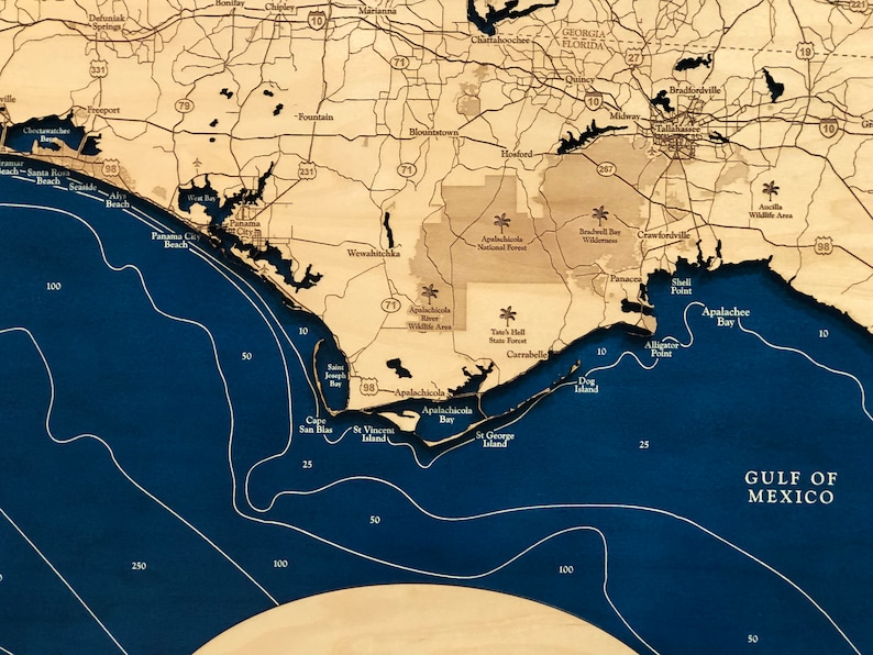 Emerald Coast Map Custom Wood Map - Il 794xN.3182437898 22pi