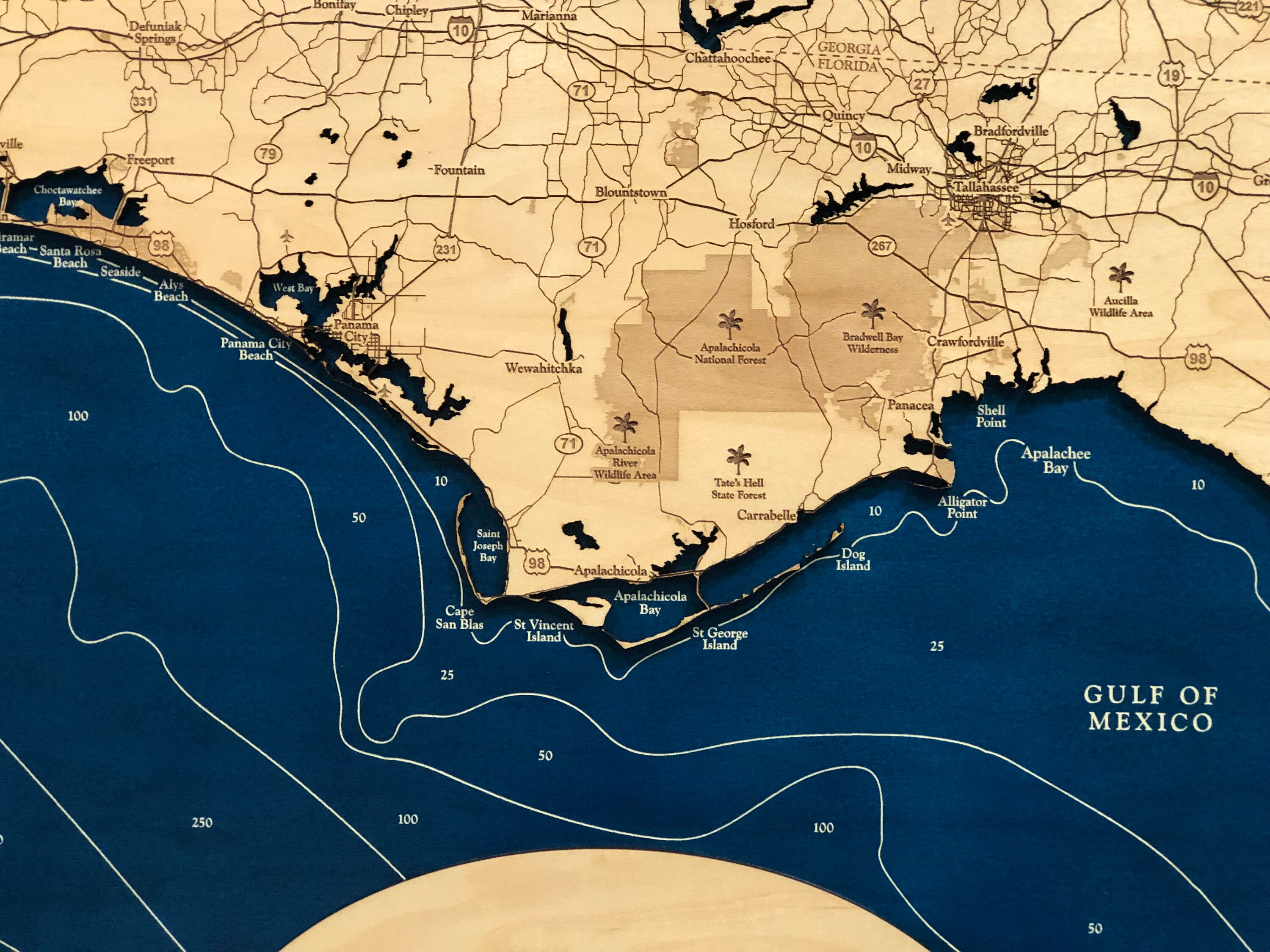 Forgotten Coast Map Custom Wood - Il Fullxfull.3182437898 22pi 