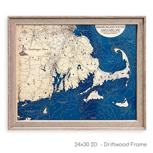 Rhode Island Sound Karte, Insel Cape Cod, Nantucket Karte, Karte Zeichen, Holz Karte Kunst, Strandhaus Zeichen, See Kunst, See Geschenk
