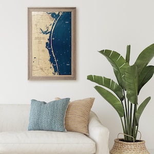 Mapa de Padre Island, mapa de madera personalizado, South Padre, North Padre, mapa de Corpus Christi, arte mural en 3D, mapa de contorno, decoración de casas de playa, mapa de profundidad
