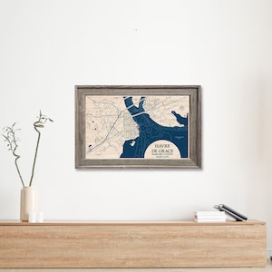 Havre De Grace Map, Maryland Map, Custom Wood Map, Wood Sign, Beach Sign, Beach Gift, Beach House Decor, Custom Beach Sign, Beach Decor