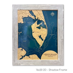 Mappa dell'isola di Gibson, mappa del fiume Magothy, mappa della baia di Chesapeake, mappa in legno personalizzata, decorazioni da spiaggia, arte del Massachusetts, cartello per cabina, decorazioni per cabina