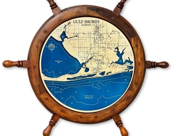 Gulf Shores Map, Alabama Map, Mobile Bay Map, Mobile Map, Contour Map, Beach House Decor, Island Map, Custom Map