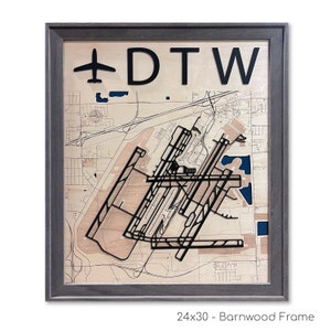 Mapa do Aeroporto de Detroit, Mapa do Aeroporto 3D, Mapa DTW, DTW, Mapa do Aeroporto Personalizado, Mapas 3D, Mapa Personalizado, Presente para Piloto, Presente para Tripulação de Voo, Presente para Mapa Personalizado