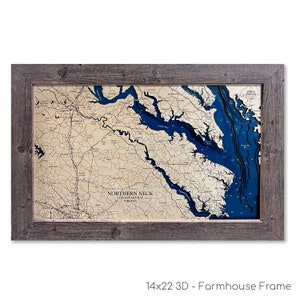 Nord du cou, carte du nord du cou, carte de la Virginie, côte de Virginie, baie de Chesapeake, plaque de plage, plaque de plage personnalisée, décoration de plage, carte des contours
