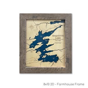 Raquette Lake, Raquette Lake Map, Lake Map, Aiderondacks Map, Custom Lake Sign, Lake Art, Contour Map, Lake House Decor, Lake Map, Depth Map