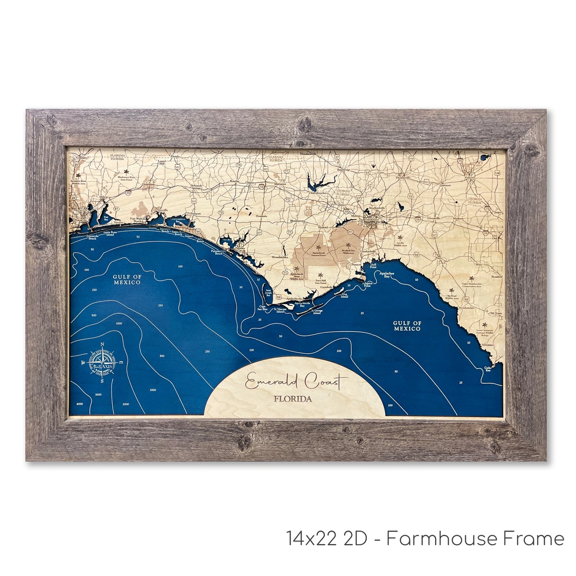 Emerald Coast Map Custom Wood Map - Il 1140xN.3705785570 8fio 