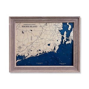 Rhode Island Map, Rhode Island Coast Map, Travel Gift, Honeymoon Map, Travel Map, Christmas Map, Wood Map, 3D Map, Anniversary Gift