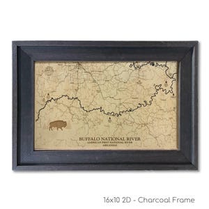 Buffalo River Map, Buffalo River, Custom Lake Map, Wood Lake Map, 3D Wall Art, Contour Map, Lake House Decor, Lake Map, Depth Map, Lake Art