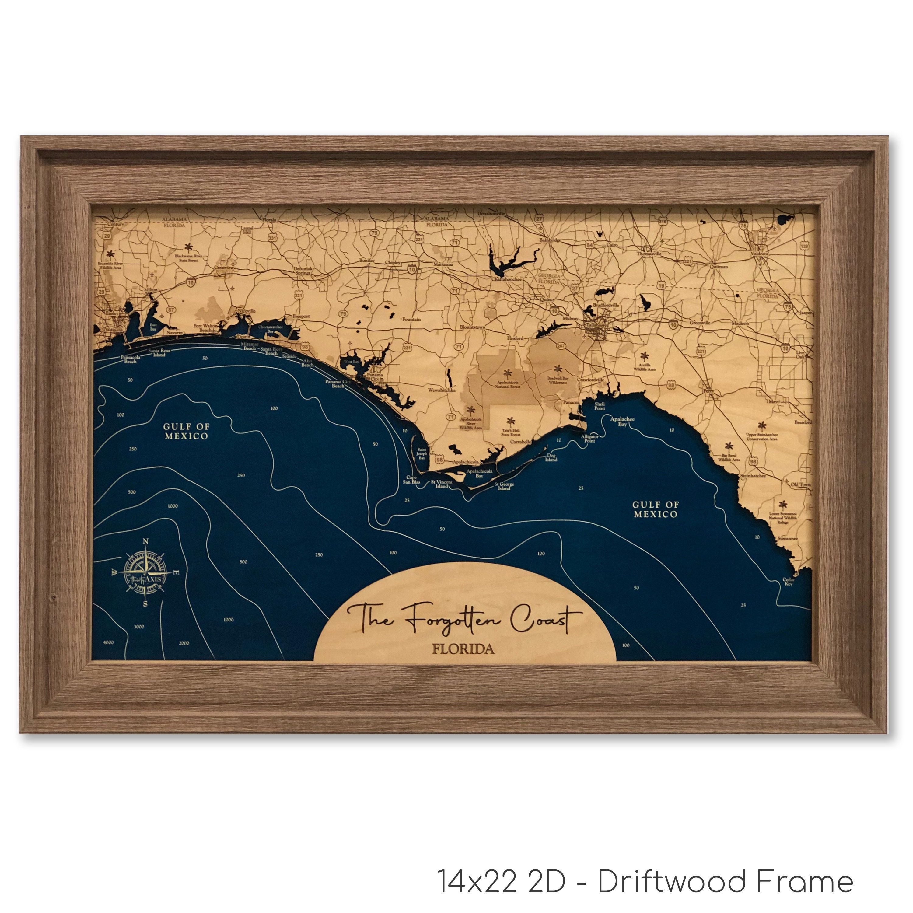 Forgotten Coast Map Custom Wood - Il Fullxfull.3230144651 Osuj 