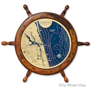 Mappa di Jupiter Inlet, Mappa di Jupiter, Florida, Mappa di Tequesta, Mappa in legno personalizzata, Decorazioni da spiaggia, Regalo della Florida, Mappa della Florida, Cartello da spiaggia