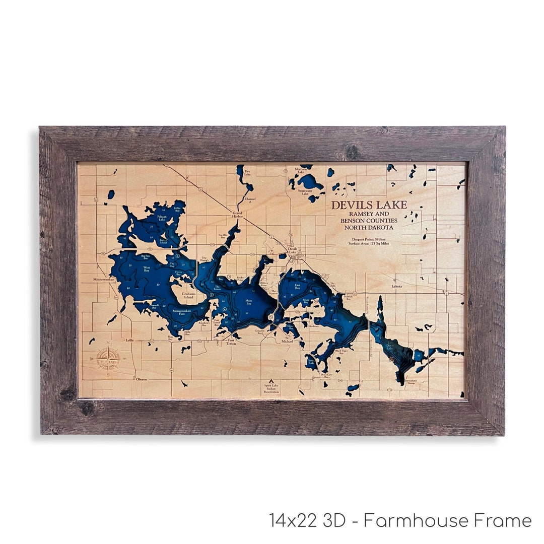 Devil's Lake Custom Lake Map