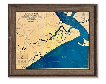 Botany Bay Map, Edisto Island Map, South Carolina Map, Florida Gift, Gift, Contour Map, Beach House Decor, Island Map, Custom Map