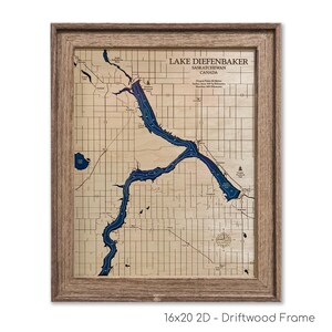 Lake Diefenbaker Map, Lake Diefenbaker, Wood Lake Map, Wood Lake Sign, Lake Art, Lake House Gift, Lake House Decor, Lake Map, Custom Lake