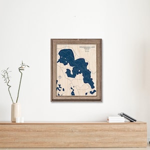 Sissabagama Lake Map, Wood Lake Map, Custom Lake Map, Custom Lake Sign, Custom Lake Art, Wood Lake Map, Lake Map, Lake House Decor