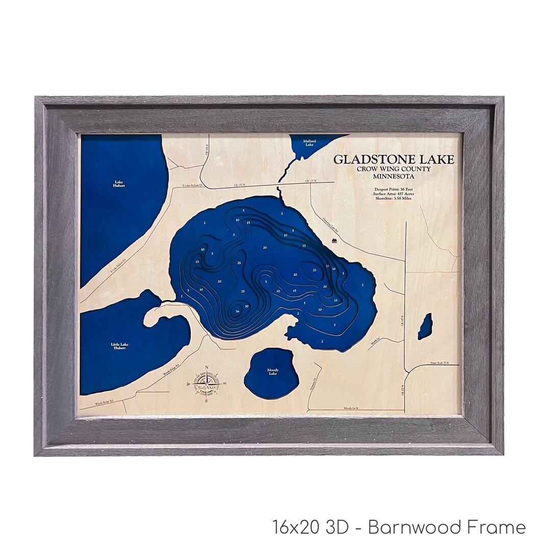 Gladstone Lake Map, Gladstone Lake, Wood Lake Map, Wood Lake Sign, Lake