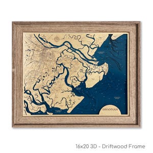 Savannah Map, Savannah Georgia, Tybee Island Map, Georgia Coast Map, Savannah Gift, Contour Map, Beach House Decor, Island Map, Custom Map