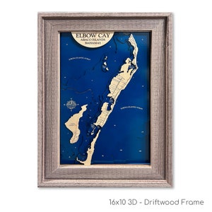 Elbow Cay Bahamas, Elbow Cay Karte, Bahamas Karte, Bahamas Holzkarte, 3D Holzkarte, Holzküstenkarte, Holzkarte der Bahamas, Bahamas Kunst, Bahamas Geschenk