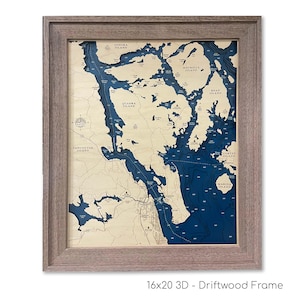 Quadra Island Map, Vancouver Island Map, Vancouver Map, Discovery Passage, Whale Watching Map, 3D Wood Map, Nautical Decor, Quadra Island