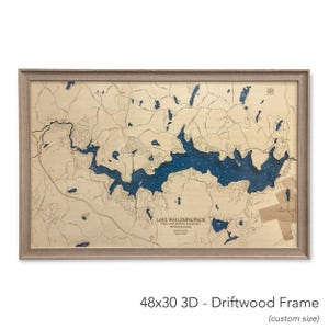 Lake Wallenpaupack, Custom Wood Map, 3D Wall Art, Contour Map Lake House Decor, Lake Map, Depth Map, Lake Gift, Lake House, Lake Art