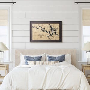 Lake of the Ozarks Wood Map - Custom Wood Map -  Art - 3D Wall Art - Contour Map - Lake House Decor - Lake Map - Depth Map - Bathymetric