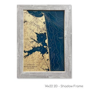 Carte de Bethany Beach, carte de Lewes, carte de la baie de Delaware, carte de Rehoboth Bay, carte en bois, plaque de plage, plaque de plage personnalisée, décoration de plage, carte des contours