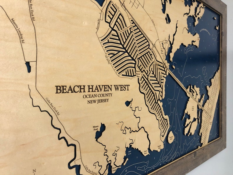 Beach Haven West Beach Haven West Map New Jersey Map New Etsy