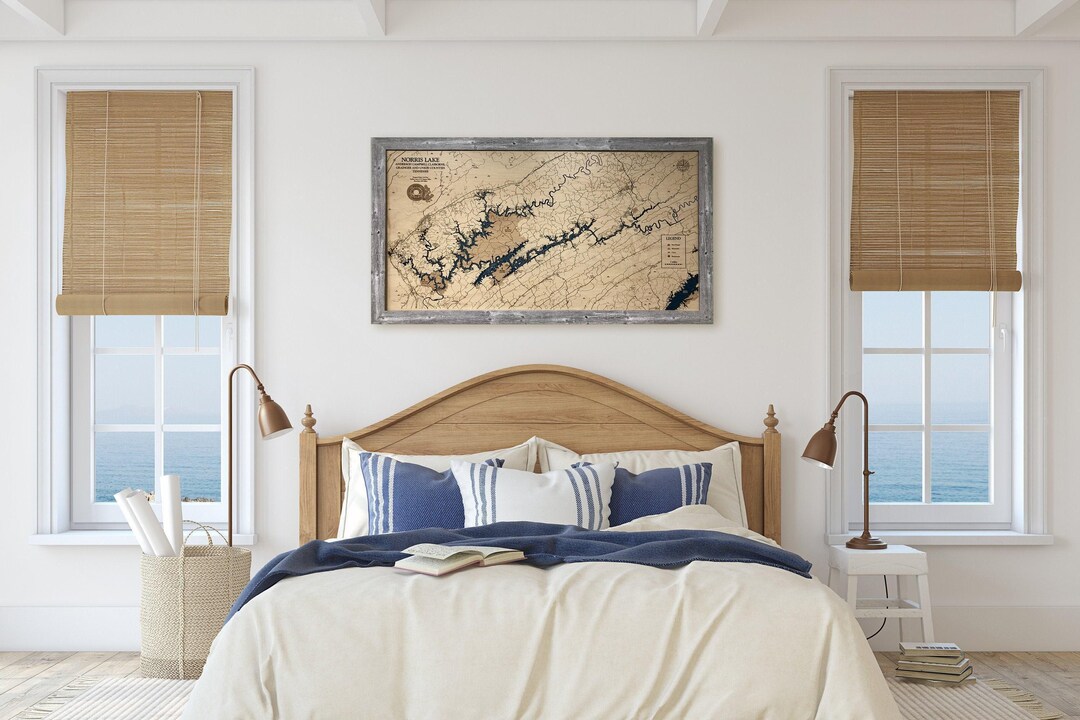 Norris Lake - Custom Wood Map - 3D Wall Art - Contour Map - Lake House ...