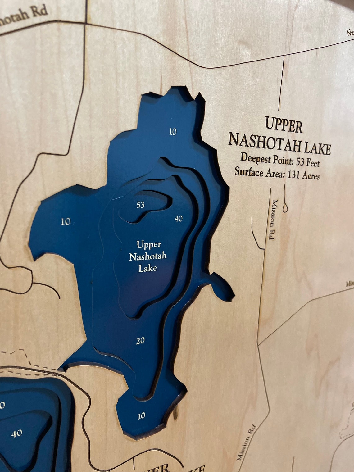 Nemahbin Lake Nemahbin Lake Map Nashotah Lake Map Custom Etsy