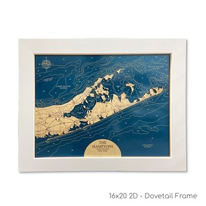 Mappa degli Hamptons, mappa di Long Island, mappa in legno personalizzata, mappa in legno 3D, mappa costiera personalizzata, mappa di New York personalizzata, regalo di viaggio, regalo per casa al mare