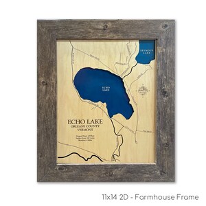 Mappa del lago Echo, mappa del lago Seymour, mappa in legno personalizzata, arte del lago personalizzata, arte murale 3D, mappa dei contorni, decorazione della casa sul lago, mappa del lago, mappa della profondità, arte del lago