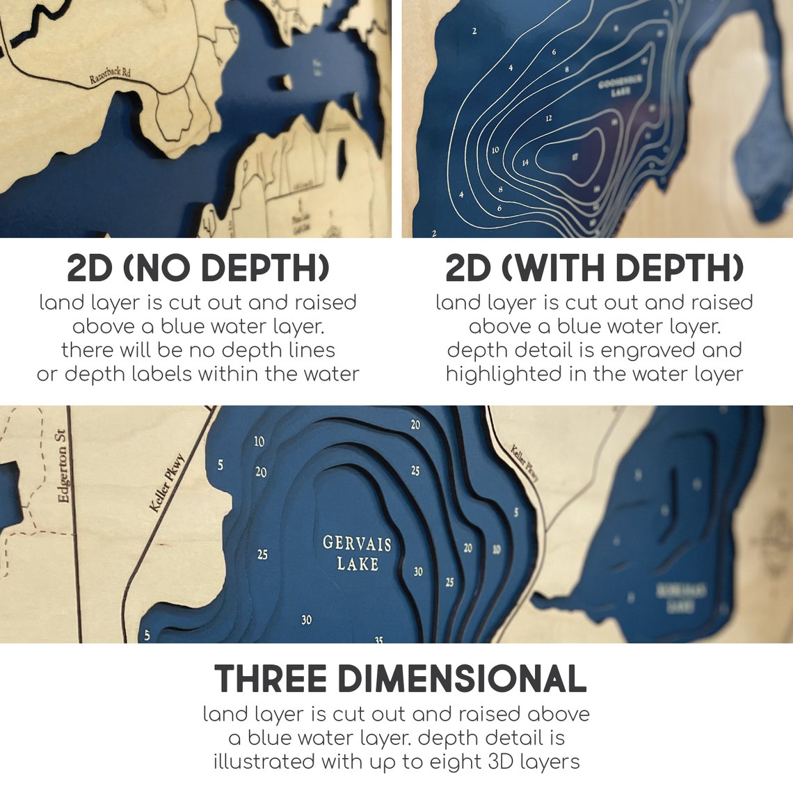 Lake Strom Thurmond Map Custom Wood Map Custom Lake Art 3D Etsy