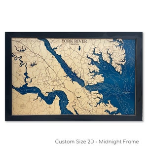 Mappa del fiume York, mappa della baia di Chesapeake, mappa dell'isola personalizzata, mappa in legno, regalo di nozze, cartello da spiaggia, cartello da spiaggia personalizzato, decorazioni da spiaggia, mappa dei contorni