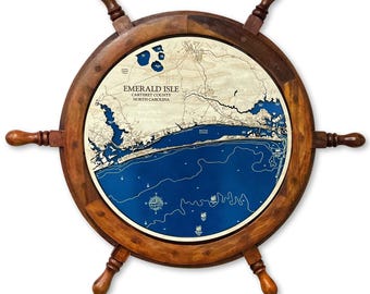 Mapa de Emerald Isle, Mapa de Crystal Coast, Mapa de Carolina del Norte, Morehead City, Mapa de Atlantic Beach, Carolina del Norte, Mapa de playa personalizado, Decoración de casa de playa, Beachy