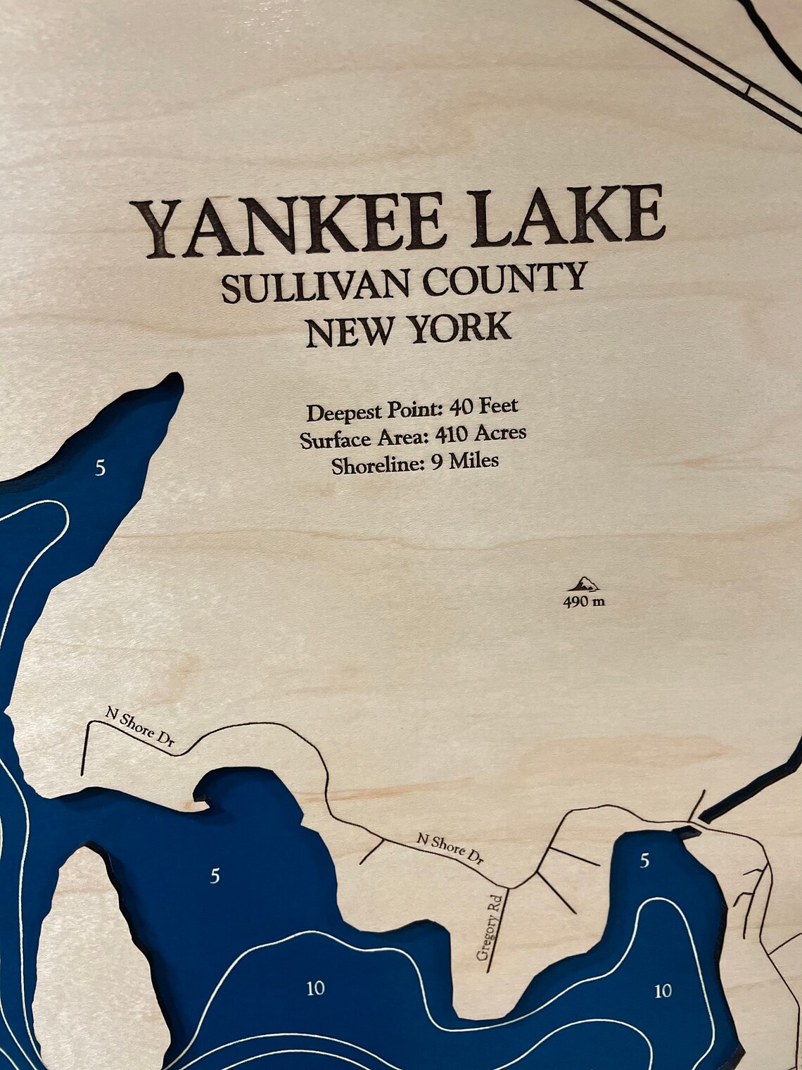 Yankee Lake Map Custom Lake Map Lake House 3D Lake Map Etsy