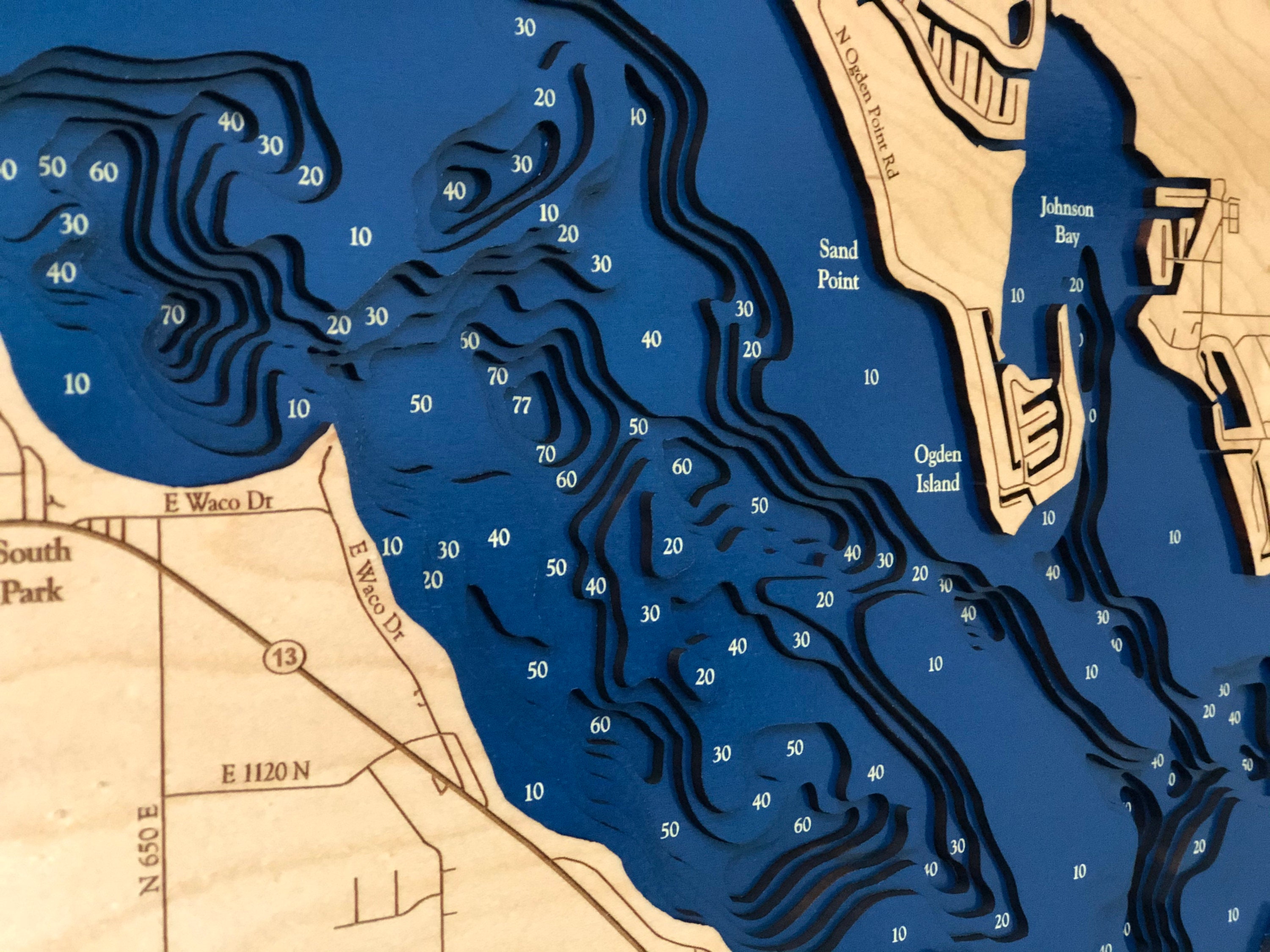 Lake Wawasee Map, Syracuse Lake Map, 3D Lake Map, Custom Lake Map