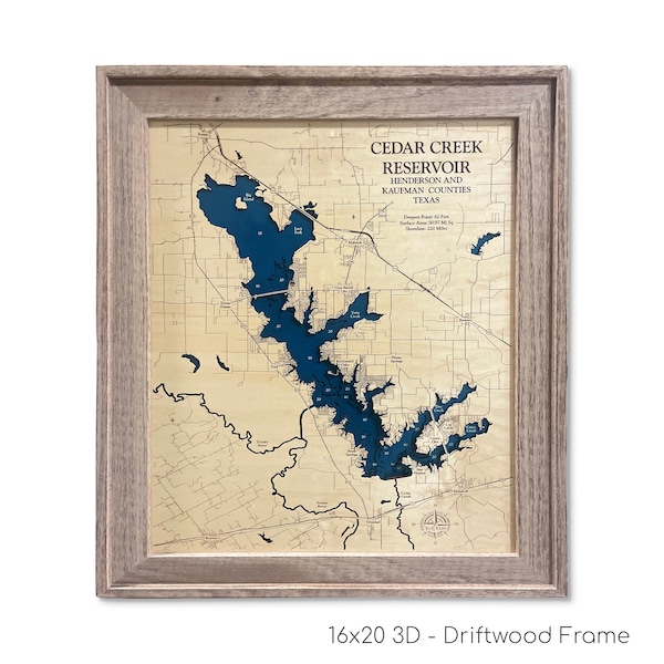 Cedar Creek Lake Map, Cedar Creek Lake, Wood Lake Map, Wood Lake Sign, Lake Art, Lake House Gift, Lake House Decor, Lake Map, Custom Lake