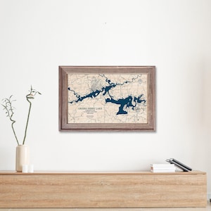 Greers Ferry Lake Map, Wood Lake Map, Custom Lake Map, Custom Lake Sign, Custom Lake Art, Wood Lake Map, Lake Map, Lake House Decor