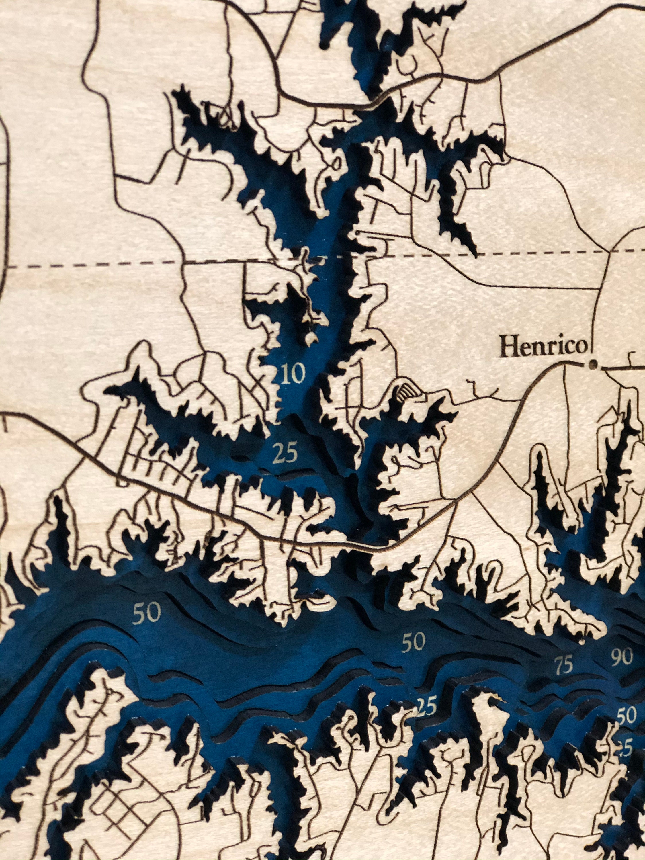 Lake Gaston Custom Wood Map 3D Wall Art Contour Map Lake Etsy