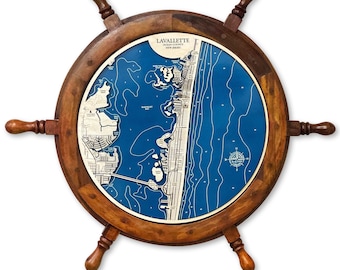 Kaart van Lavallette, kaart van Lavallette NJ, kaart van New Jersey, kaart van Jersey, aangepaste houten kaart, stranddecor, aangepast strandbord, decor strandhuis