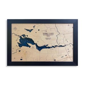 Sebec Lake Map, Sebe Lake, Maine Lake Map, Maine Map, Wood Lake Map, Custom Wood Map, 3D Lake Map, Wood Map, Custom Map, Custom Lake Sign