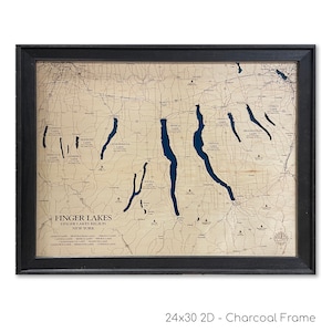 Mapa de Finger Lakes, Mapa del norte del estado de Nueva York, Mapa de Canandaigua, Mapa de lagos personalizado, Letrero de lago personalizado, Mapa de Wood Lake, Decoración de casas de lago, Arte de lago
