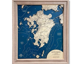 3D木製日本地図：日本の州を詳細に描いた壁アート - Etsy 日本