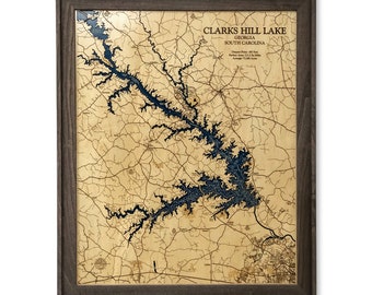 Clarks Hill Lake Map Clarks Hill Lake Map | Etsy