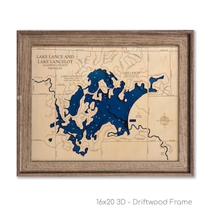 Lake Lancelot Map, Lake Lancer Map, Wood Lake Map, Wood Lake Sign, Lake Art, Lake House Gift, Lake House Decor, Lake Map, Custom Lake