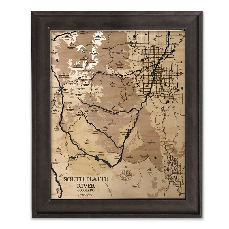 South Platte River Map Custom Wood Map Mountain Map 3D Etsy Il 794xN.2628059761 K5r7 