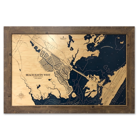 Beach Haven West Map Beach Haven West Beach Haven West Map New Jersey Map New | Etsy