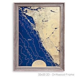 Gulf Coast Map, Florida Coast Map, Central Florida Map, Beach House Decor, Custom Wood Map, Beach Sign, Custom Beach Sign, Matlacha